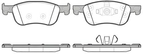Дискові гальмівні колодки комплект FORD FIESTA, REMSA (177600)