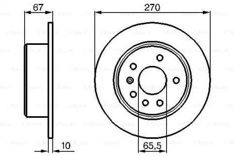 Диск тормозной OPEL SENATOR, OPEL OMEGA, BOSCH (0986478267)