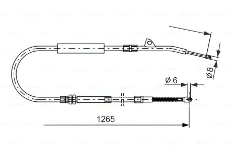 Трос ручного тормоза для BMW 7, BOSCH (1987477533) Трос ручного тормоза для BMW 7, BOSCH (1987477533)