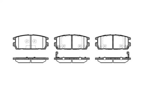 Комплект гальмівних колодок, дискове гальмо HYUNDAI (HUATAI), REMSA (087702)