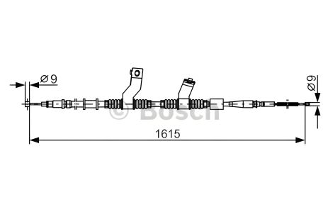 Трос гальма ручного OPTRA CHEVROLET, LACETTI DAEWOO, BOSCH (1987482353)