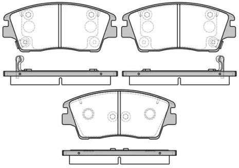 Комплект гальмівних колодок, дискове гальмо KIA SPORTAGE, HYUNDAI TUCSON, REMSA (167602)