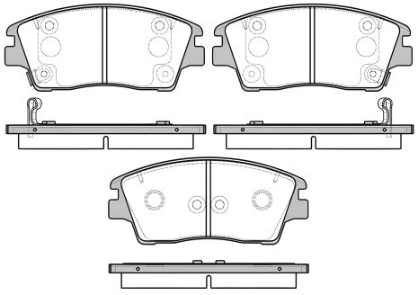 Колодки гальмівні, дискове гальмо для KIA SPORTAGE, HYUNDAI TUCSON, REMSA (167602)