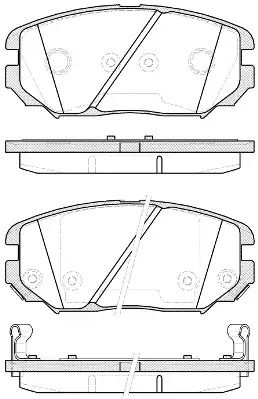 Комплект гальмівних колодок, дискове гальмо KIA SPORTAGE, HYUNDAI GRANDEUR, REMSA (120412)