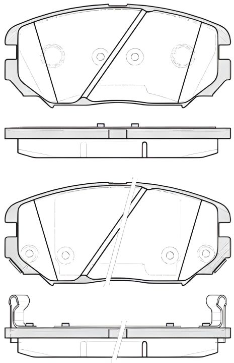 Гальмівні колодки комплект KIA SPORTAGE, HYUNDAI GRANDEUR, REMSA (120412) Гальмівні колодки комплект KIA SPORTAGE, HYUNDAI GRANDEUR, REMSA (120412)