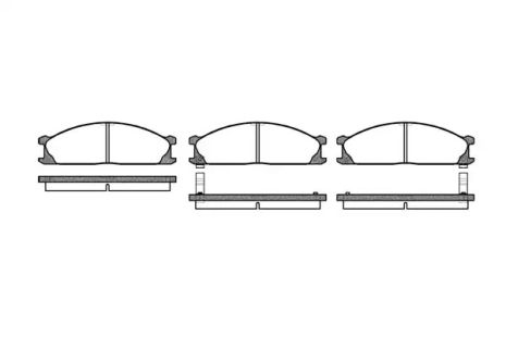 Комплект тормозных колодок, дисковый тормоз SUBARU SVX, NISSAN NP300, REMSA (023602)