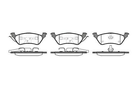 Комплект тормозных колодок, дисковый тормоз DODGE CARAVAN, JEEP CHEROKEE, WOKING (P911300)