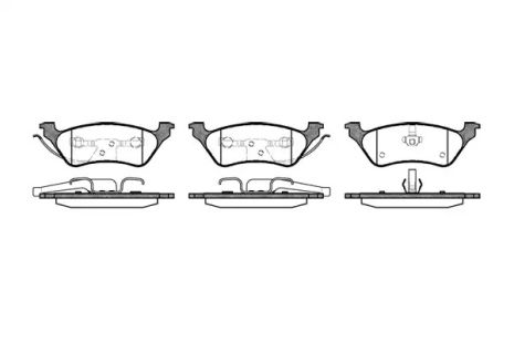 Набір гальмівних колодок, Disc Brake Dodge Caravan, Jeep Cherokee, REMSA (081100)