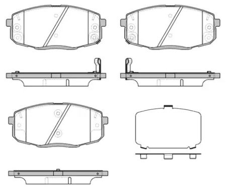 Комплект тормозных колодок, дисковый тормоз HYUNDAI CRETA, KIA CEE'D, REMSA (103812)