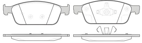 Комплект тормозных колодок, дисковый тормоз LINCOLN MKC, FORD FOCUS, WOKING (P1410310)