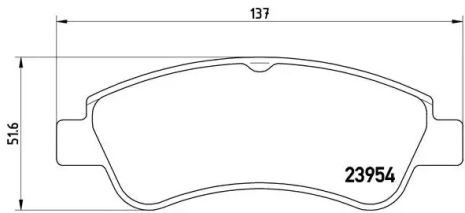 Комплект гальмівних колодок, дискове гальмо OPEL CROSSLAND, OPEL CROSSLAND, BREMBO (P61066)