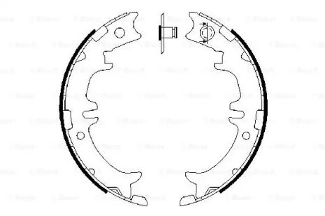 Комплект тормозных колодок, стояночный тормоз LEXUS IS, TOYOTA AVENSIS, BOSCH (0986487615)