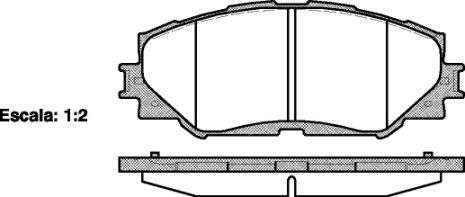 Комплект гальмівних колодок, дискове гальмо SUBARU TREZIA, TOYOTA RAV4, REMSA (123200)