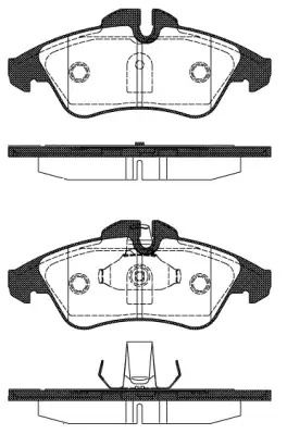 Комплект тормозных колодок, дисковый тормоз VW LT, MERCEDES-BENZ SPRINTER, REMSA (057810)