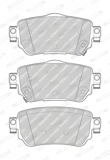 Комплект колодок для дискового тормоза RENAULT KADJAR, NISSAN X-TRAIL, FERODO (FDB4842)