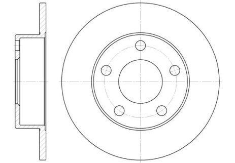 Диск тормозной VW PASSAT, AUDI A4, REMSA (651300)