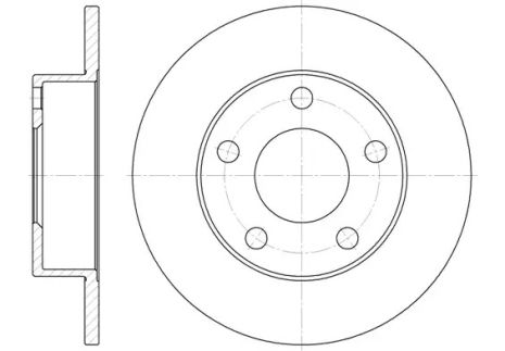 Диск тормозной VW PASSAT, AUDI A4, REMSA (651300)