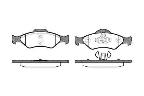 Комплект тормозных колодок, дисковый тормоз MAZDA 121, FORD FIESTA, REMSA (076500)