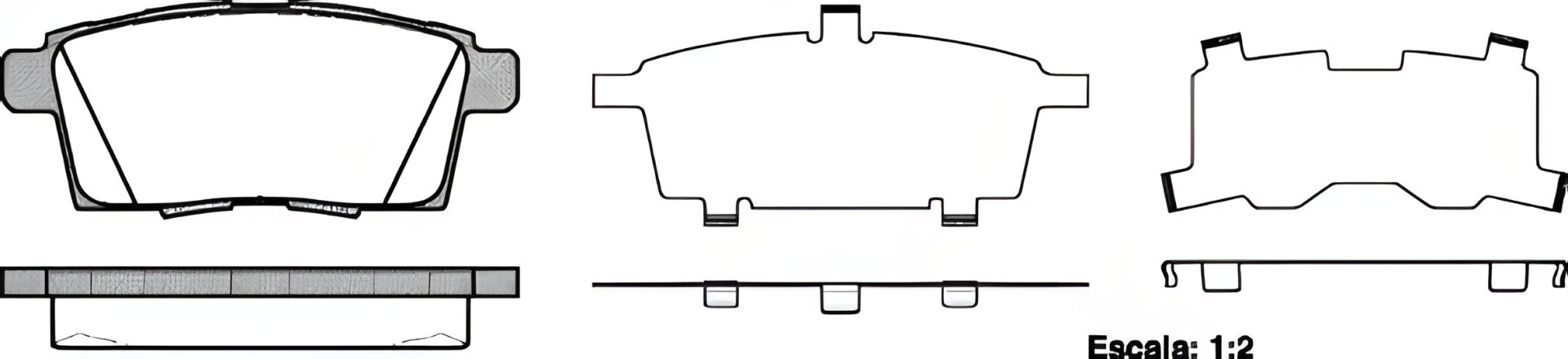 Комплект гальмівних колодок, дискове гальмо FORD USA, MAZDA CX-9, REMSA (126800) Комплект гальмівних колодок, дискове гальмо FORD USA, MAZDA CX-9, REMSA (126800)