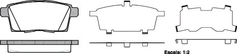 Комплект гальмівних колодок, дискове гальмо FORD USA, MAZDA CX-9, REMSA (126800)