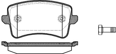 Комплект тормозных колодок, дисковый тормоз AUDI A6, REMSA (134300)