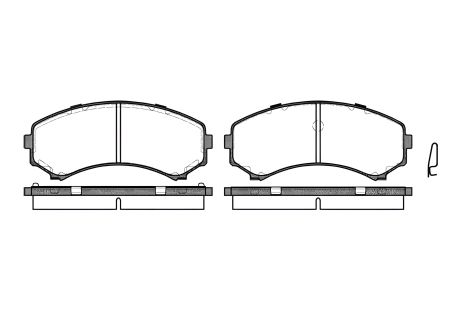Комплект тормозных колодок для дисковых тормозов MITSUBISHI PAJERO, MAZDA E-SERIE, REMSA (039600)