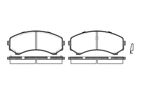 Комплект гальмівних колодок для MITSUBISHI PAJERO, MAZDA E-SERIE, REMSA (039600)