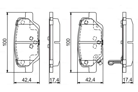 Дисковые тормозные колодки для FIAT TIPO, BOSCH (0986495393)