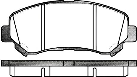 Комплект тормозных колодок SUZUKI KIZASHI, RENAULT KOLEOS, NISSAN MAXIMA, WOKING (P1218300)