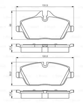 Набір гальмівних колодок, диск Brake Mini Mini, BMW 2, Bosch (0986495251)