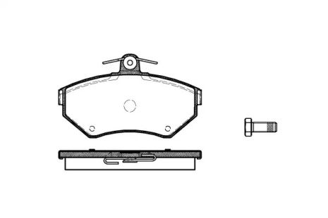 Комплект гальмівних колодок, дискове гальмо VW CADDY, SEAT CORDOBA, REMSA (063100)