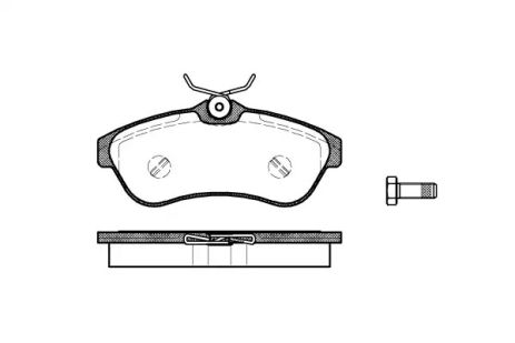 Комплект тормозных колодок, дисковый тормоз CITROËN C2, REMSA (088000)