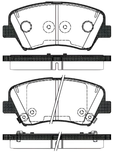 Комплект гальмівних колодок, дискове гальмо HYUNDAI ELANTRA, KIA CERATO, REMSA (141232) Комплект гальмівних колодок, дискове гальмо HYUNDAI ELANTRA, KIA CERATO, REMSA (141232)