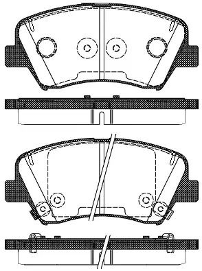 Гальмівні колодки, Hyundai Elantra, Kia Cerato, REMSA (141232)