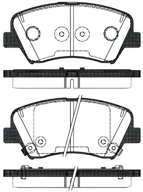 Комплект гальмівних колодок, дискове гальмо HYUNDAI ELANTRA, KIA CERATO, REMSA (141232) - Гальма
