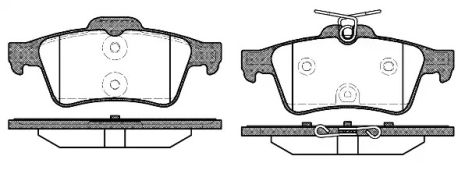 Комплект гальмівних колодок, дискове гальмо PEUGEOT 508, FORD FOCUS, WOKING (P942340)