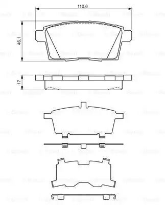 Набір гальмівних майданчиків, дисковий гальмо Ford USA, Mazda CX-7, Bosch (0986494376)