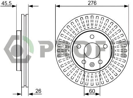 Гальмівний диск OPEL ASTRA, CHEVROLET CRUZE, PROFIT (50101869) Гальмівний диск OPEL ASTRA, CHEVROLET CRUZE, PROFIT (50101869)