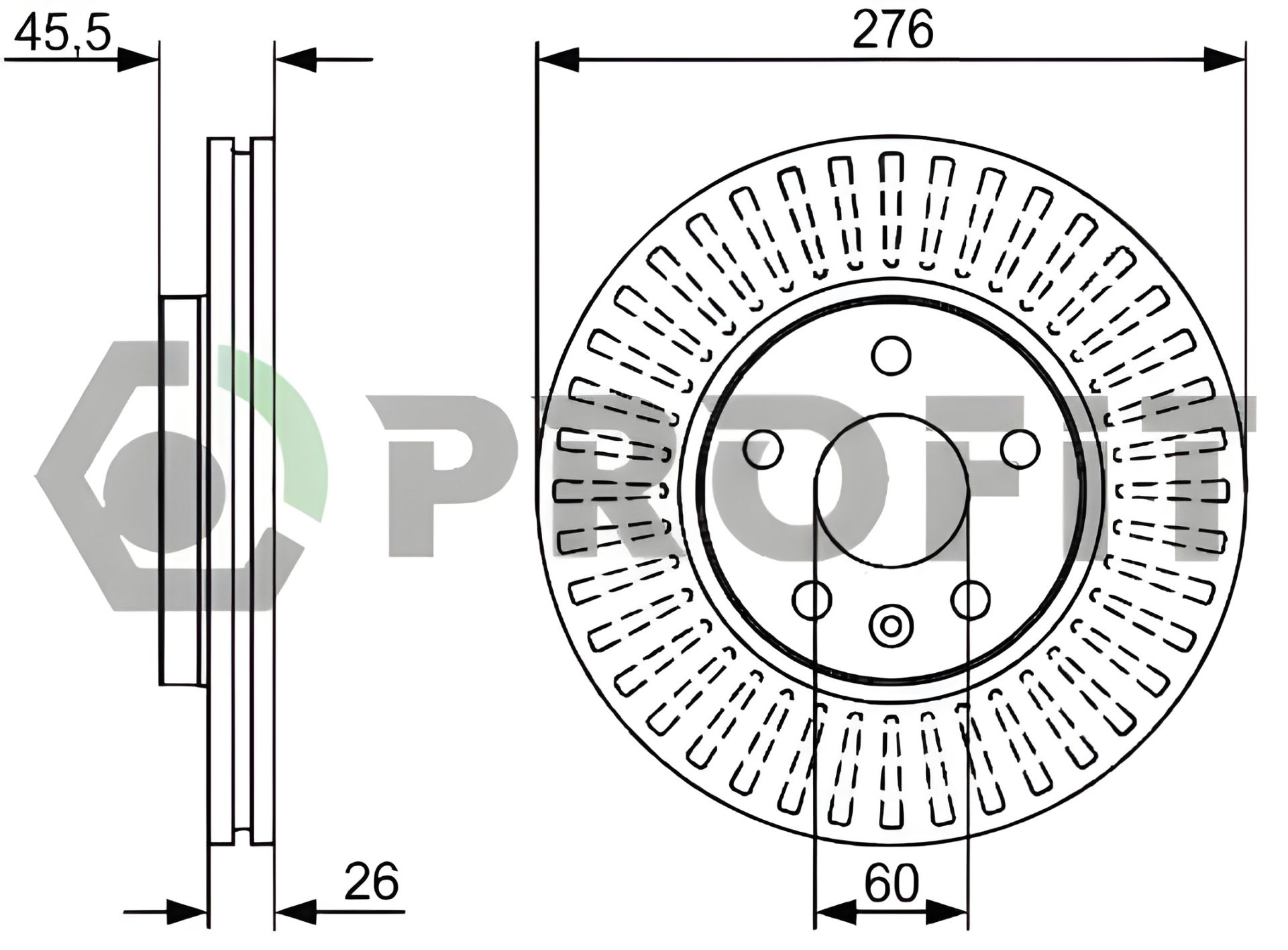 Гальмівний диск OPEL ASTRA, CHEVROLET CRUZE, PROFIT (50101869) Гальмівний диск OPEL ASTRA, CHEVROLET CRUZE, PROFIT (50101869)