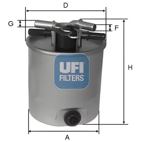 Паливний фільтр RENAULT KOLEOS, NISSAN NV200, UFI (2402601) Паливний фільтр RENAULT KOLEOS, NISSAN NV200, UFI (2402601)