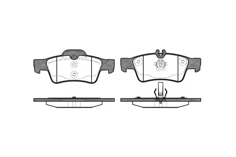 Комплект колодок гальмівних, дискове гальмо MERCEDES-BENZ CLS, REMSA (099100)