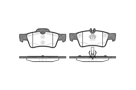 Комплект тормозных колодок для MERCEDES-BENZ CLS, REMSA (099100)