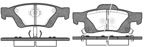 Комплект гальмівних колодок, дискове гальмо JEEP GRAND CHEROKEE, WOKING (P1546302)