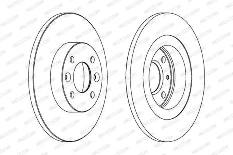 Диск тормозной DACIA LOGAN, RENAULT SANDERO/STEPWAY, FERODO (DDF1502)