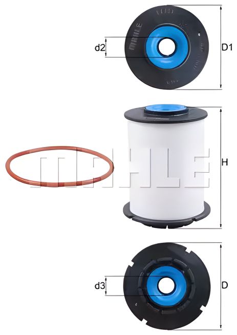 Паливний фільтр VAUXHALL MOKKA, OPEL MOKKA, MAHLE/KNECHT (KX404D)