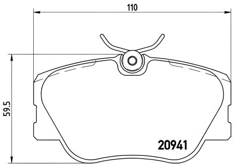 Набор дисковых тормозных колодок для MERCEDES-BENZ E-CLASS, BREMBO (P50008)