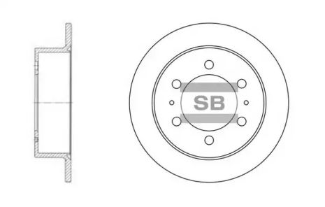 Brake Daewoo Rexton, Ssangyong Musso, Sangsin (SD3026)