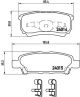 Комплект гальмівних колодок, дискове гальмо CHRYSLER (BBDC), HYUNDAI H-1, BREMBO (P54034)