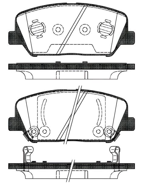 Комплект тормозных колодок, дисковый тормоз для KIA CEE'D и HYUNDAI GRANDEUR, REMSA (139802)