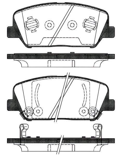 Комплект тормозных колодок, дисковый тормоз для KIA CEE'D и HYUNDAI GRANDEUR, REMSA (139802) Комплект тормозных колодок, дисковый тормоз для KIA CEE'D и HYUNDAI GRANDEUR, REMSA (139802)